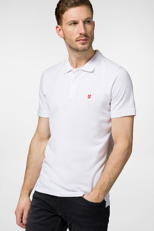 Koszulka Polo z Bawełny Biała PM1